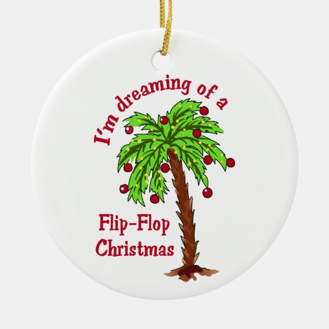 Dreh Flop Christmas Keramik Ornament (Vorne)