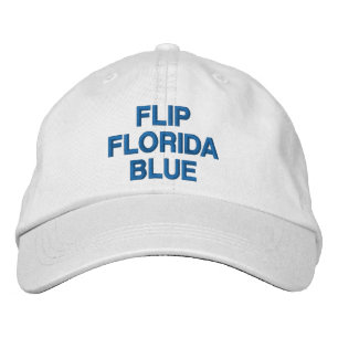 Dreh Florida Blauer Weißer Demokrat Bestickte Baseballkappe