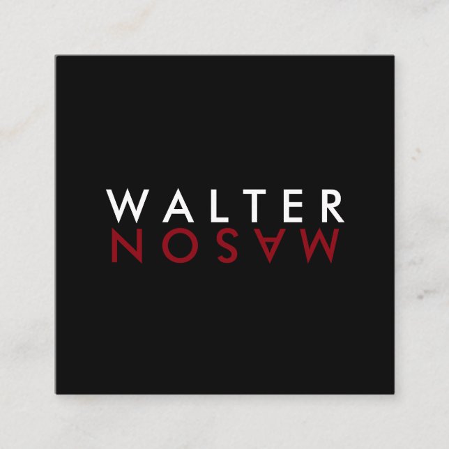 Dreh Quadratische Visitenkarte (Vorderseite)