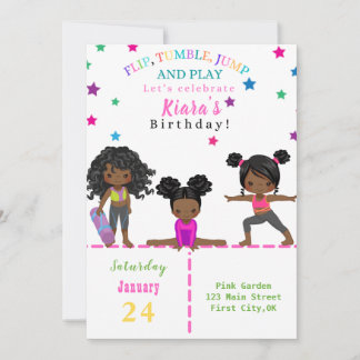 Dreh, Tumble, Jump & Play - Einladung