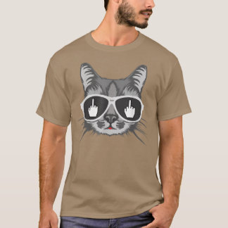 Dreh von Katze, Mittelfinger T-Shirt