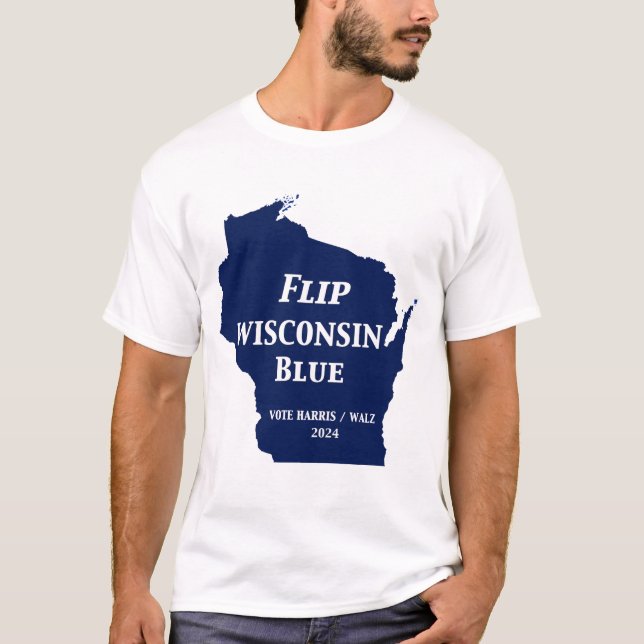Dreh Wisconsin Blue im Jahr 2024 T-Shirt (Vorderseite)