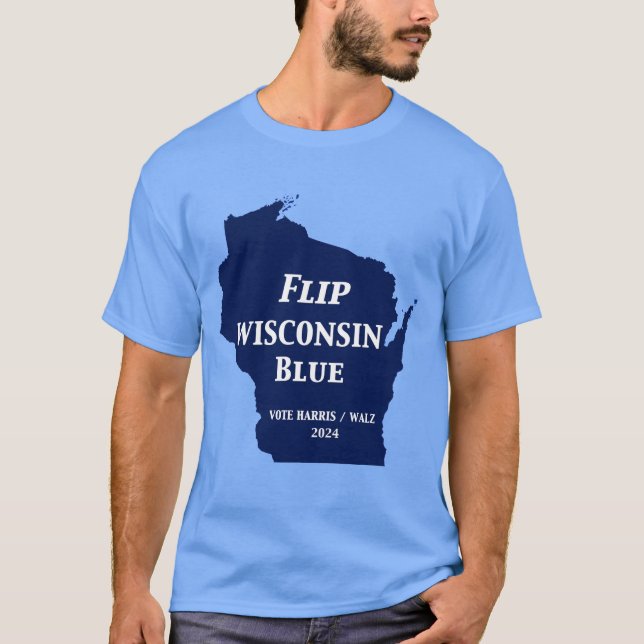 Dreh Wisconsin Blue im Jahr 2024 T-Shirt (Vorderseite)