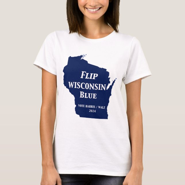 Dreh Wisconsin Blue im Jahr 2024 T-Shirt (Vorderseite)