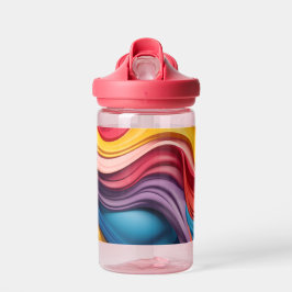 Drehbare 3D-Formen in Regenbogenfarben Trinkflasche