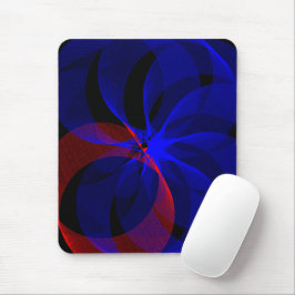 Drehbare blaue Akzent-Geometrie-Mauspad Mousepad