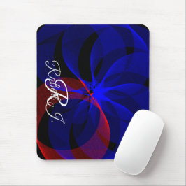 Drehbare blaue Akzent-Geometrie-Mauspad Mousepad