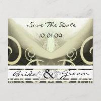 Drehbare Calla Lily Save the Date Postkarte