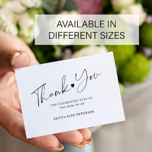 Drehbuch für Baby Shower auf Budget in Weiß und Sc Mitteilungskarte