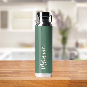 Drehbuch für den grünen individuelle Name Trinkflasche
