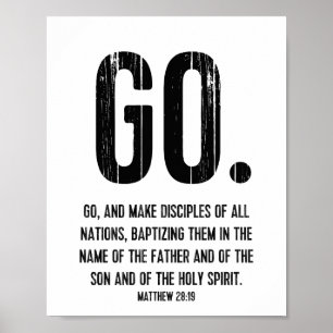 Drehbuch Verse, Matthew 28:19, Go Poster