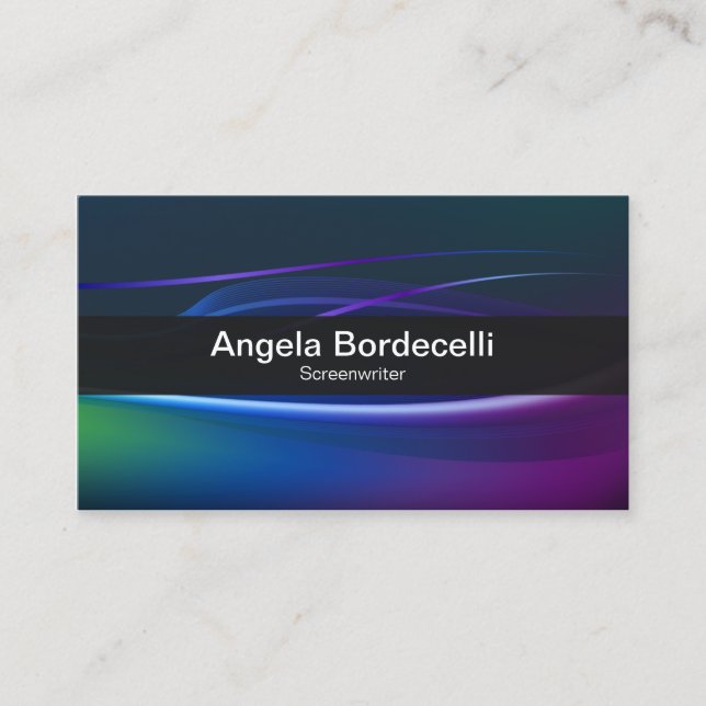 Drehbuchautor Business Card Borealis Lights Visitenkarte (Vorderseite)