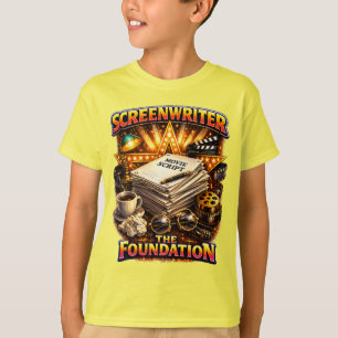 Drehbuchautor - Das Fundament Jungen dunkles T-Shi T-Shirt