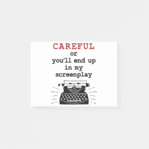 Drehbuchautorin in meinem Drehbuch Post-it Klebezettel