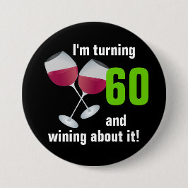 Drehen 60 und wining mit Rotweingläsern Button