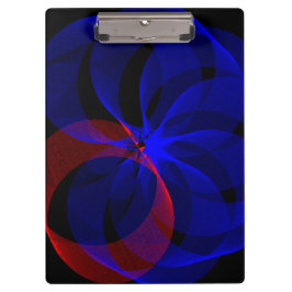 Drehen der geometrischen blauen Akzente Klemmbrett