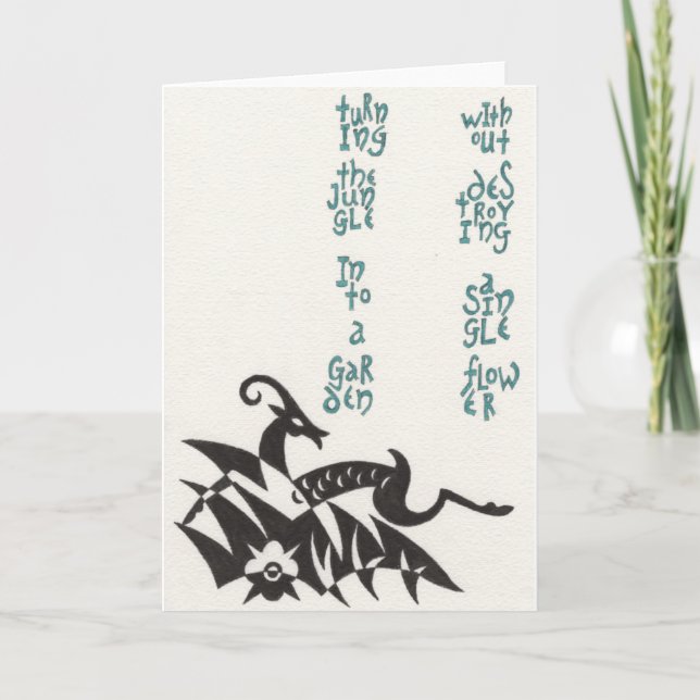 Drehen des Dschungels Notecard Karte (Vorderseite)