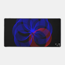 Drehen des geometrischen Mouse-Pad-Mats mit blauem