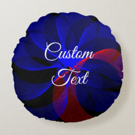 Drehen eines rotierenden, geometrischen Rundpilzes Rundes Kissen