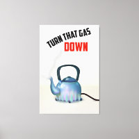Drehen Sie das Gas Down Vintage Poster