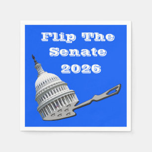 Drehen Sie die Senatsabstimmung 2026 blau Serviette