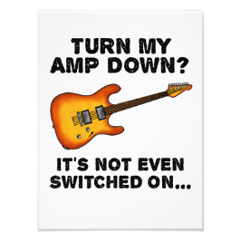 Drehen Sie meinen Amp Down Elektrische Gitarre Fun Fotodruck