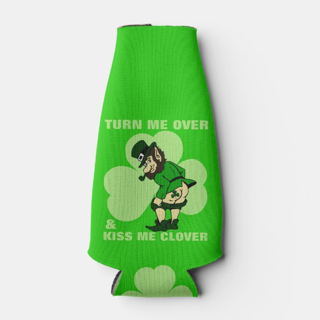 Drehen Sie mich um Leprechaun Flaschenkühler (Vorderseite)