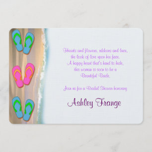 Drehen Sie Reinfall-Strand-Brautparty um Einladung