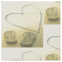 Drehen Sie Reinfälle und Sand-Herz-Strand-Gewebe Stoff