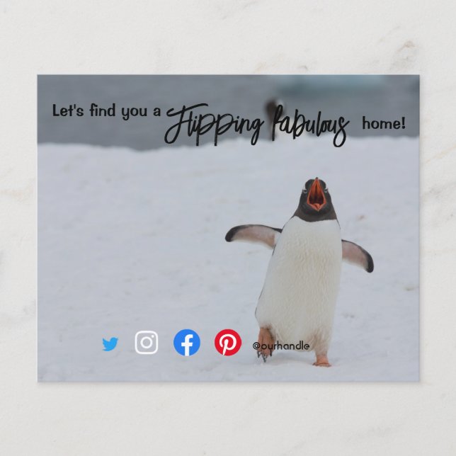 drehend fabelhafte echte Anwesen Agent Pinguin pos Flyer (Vorne)