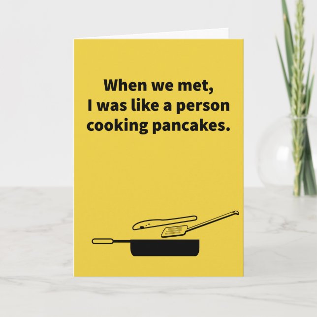 Drehend Pfannkuchen - Jahrestag Karte (Vorderseite)