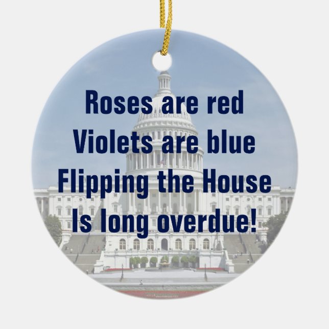 Drehend Repräsentantenhaus Keramik Ornament (Vorne)