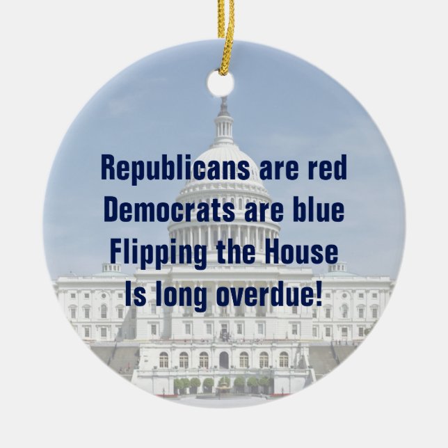 Drehend Repräsentantenhaus Keramik Ornament (Vorne)