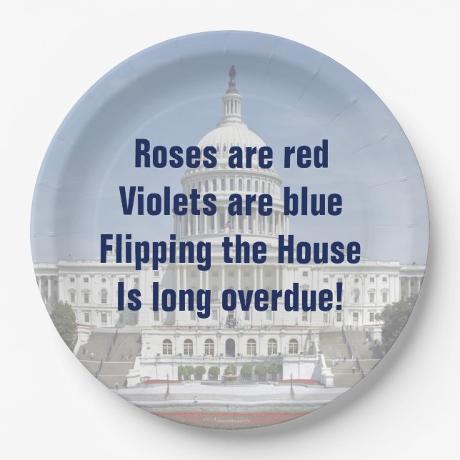 Drehend Repräsentantenhaus Pappteller (Vorderseite)