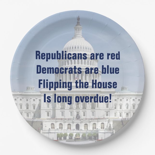 Drehend Repräsentantenhaus Pappteller (Vorderseite)