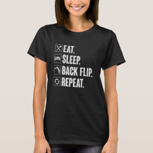 Drehend Schlafen Rücken wiederholen Retro-Gymnasti T-Shirt