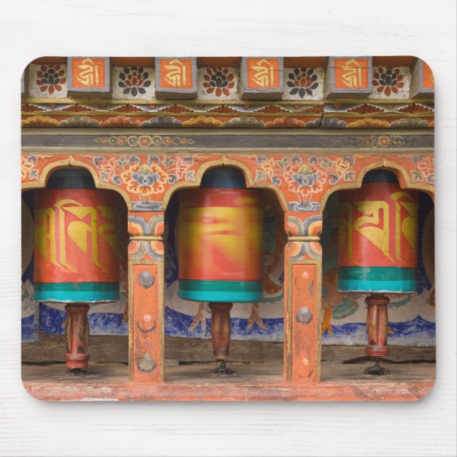Drehende Gebetsmühlen Mousepad (Vorne)