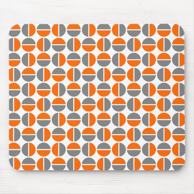 Drehende Kreise - orange und grau Mousepad (Vorne)