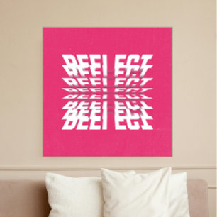 Drehender Text Minimal Poster – Rosa Edition