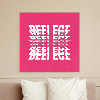 Drehender Text Minimal Poster – Rosa Edition