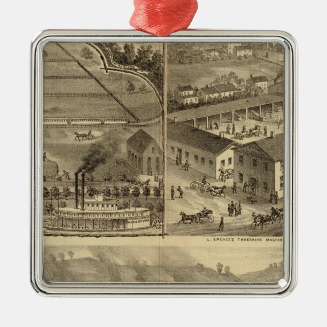 Drehendes Iron Works Wheeling Iron und Nail Ornament Aus Metall (Vorne)