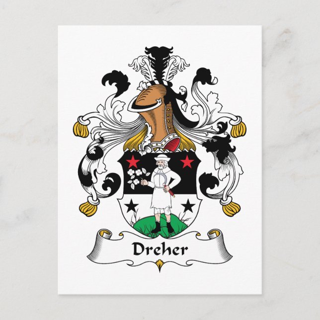 Dreher Familienwappen Postkarte (Vorderseite)