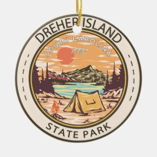 Dreher Island Staat Park South Carolina Abzeichen Keramik Ornament