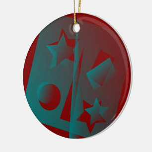 Drehgeometrie Keramik Ornament