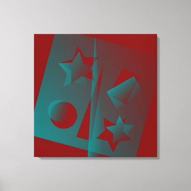 Drehgeometrie Leinwanddruck (Vorderseite)