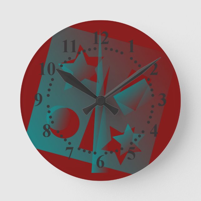 Drehgeometrie Runde Wanduhr (Vorderseite)