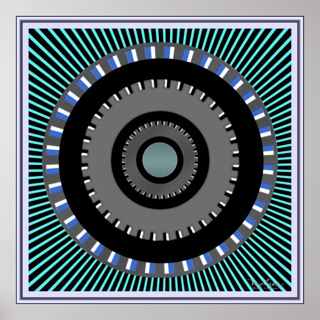 Drehgestänge auf Rädern optische Illusion Poster (Vorne)