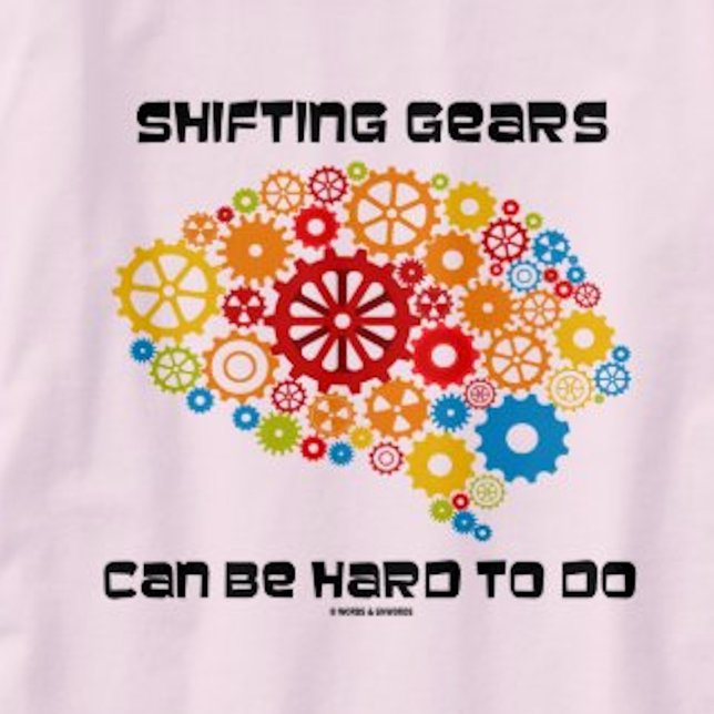 Drehgestänge können schwer zu erledigen sein (Gear T-Shirt (Let your wry engineer side shine with this design featuring gears in the form of a brain silhouette)
