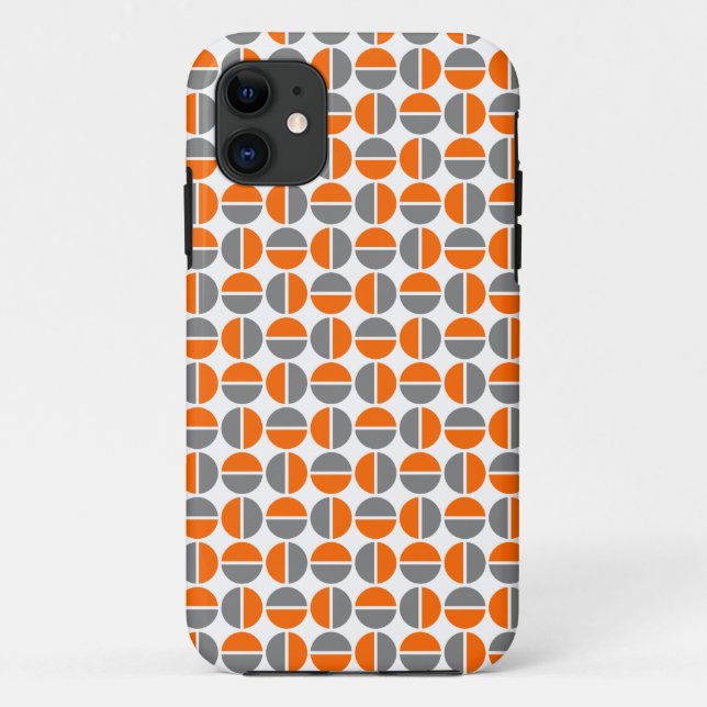 Drehkreise - Gehäuse für orange und graue iPhone Case-Mate iPhone Hülle (Rückseite)