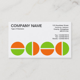 Drehkreise - orange und grün visitenkarte
